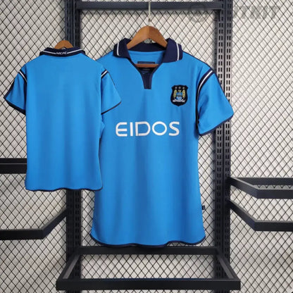 Retro Man City hemma Tröja 2001/02