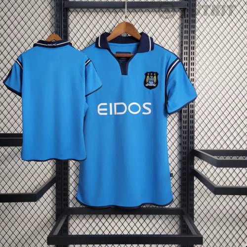 Retro Man City hemma Tröja 2001/02