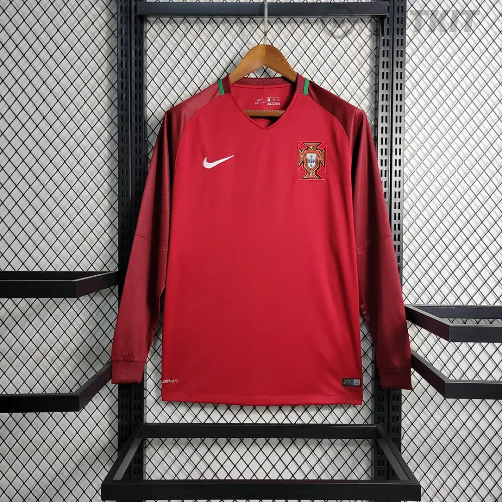 Retro Portugal Home Long-Sleeve Shirt 2016
